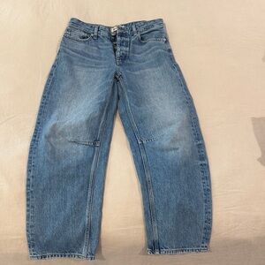 Madewell Blue Barrel-Leg Denim Jeans
